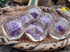 Polished Chevron Amethyst cobbed pieces in PVC Resin Spheres - sold per item - From Zambia - Toprock Gemstones and Minerals 