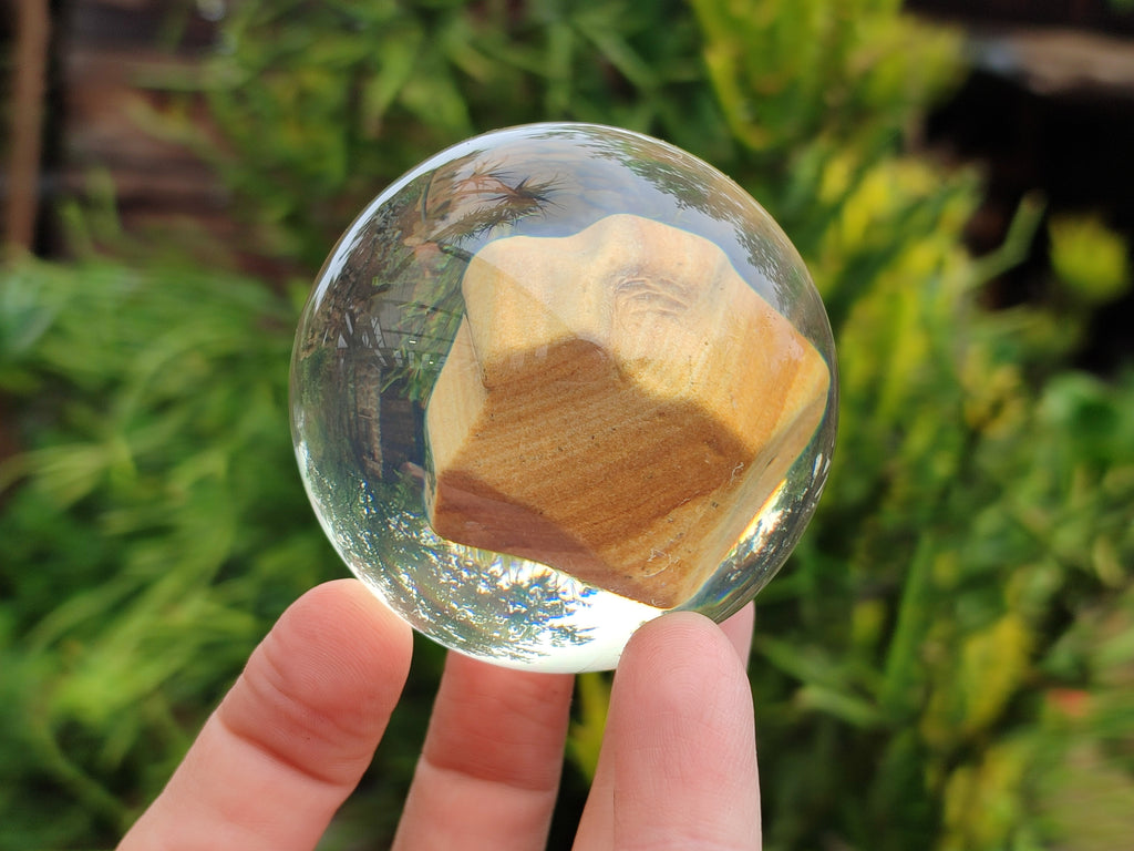 Polished Namibian Desert Picture Stone Jasper cobbed piece in PVC Resin Sphere - sold per item - From Namibia - Toprock Gemstones and Minerals 