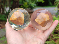 Polished Namibian Desert Picture Stone Jasper cobbed piece in PVC Resin Sphere - sold per item - From Namibia - Toprock Gemstones and Minerals 