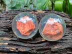 Polished  Brecciated Red Jasper cobbed piece in PVC Resin Sphere - sold per item - From Northern Cape, South Africa - Toprock Gemstones and Minerals 