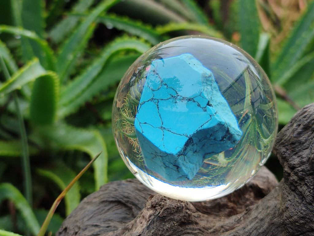 Polished Cobbed Blue Howlite in PVC Resin Spheres - sold per item - From Zimbabwe - Toprock Gemstones and Minerals 