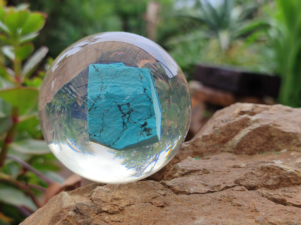 Polished Cobbed Blue Howlite in PVC Resin Spheres - sold per item - From Zimbabwe - Toprock Gemstones and Minerals 
