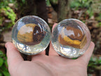 Polished Tigers Eye cobbed piece in PVC Resin Sphere - sold per item - From Northern Cape, South Africa - Toprock Gemstones and Minerals 