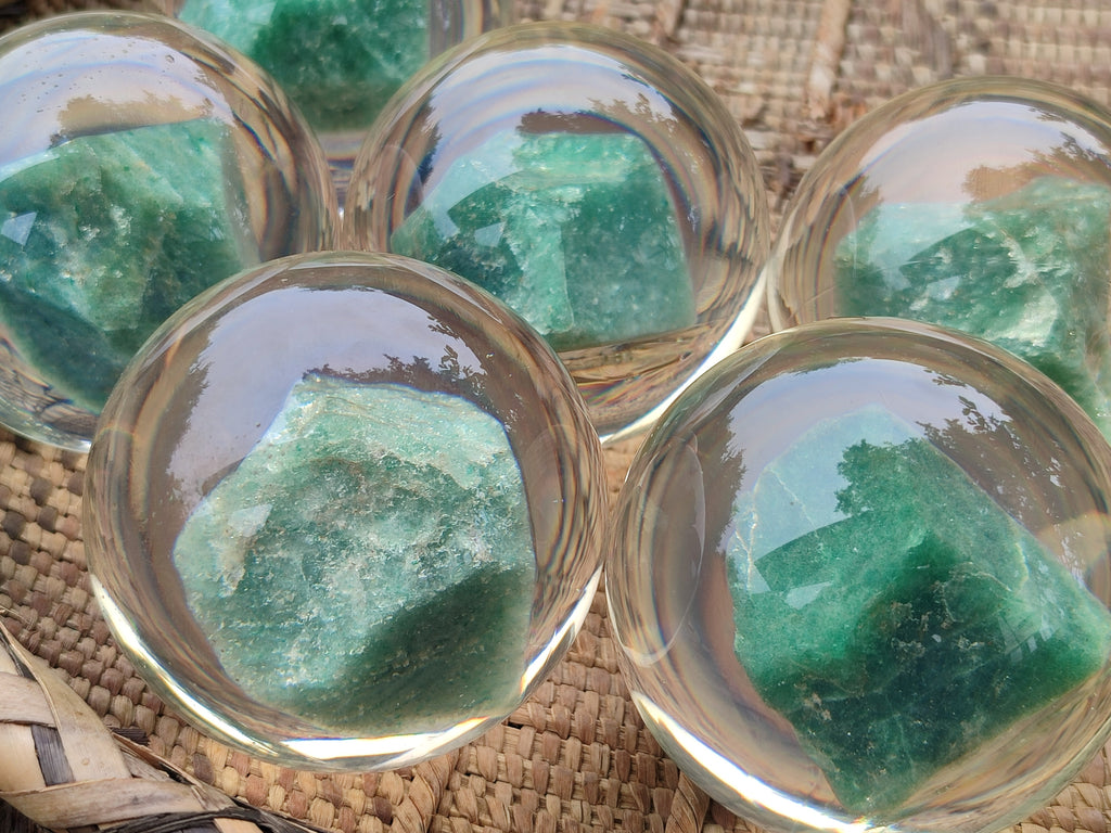 Polished Aventurine in PVC Resin Spheres - sold per item - From Zimbabwe - Toprock Gemstones and Minerals 