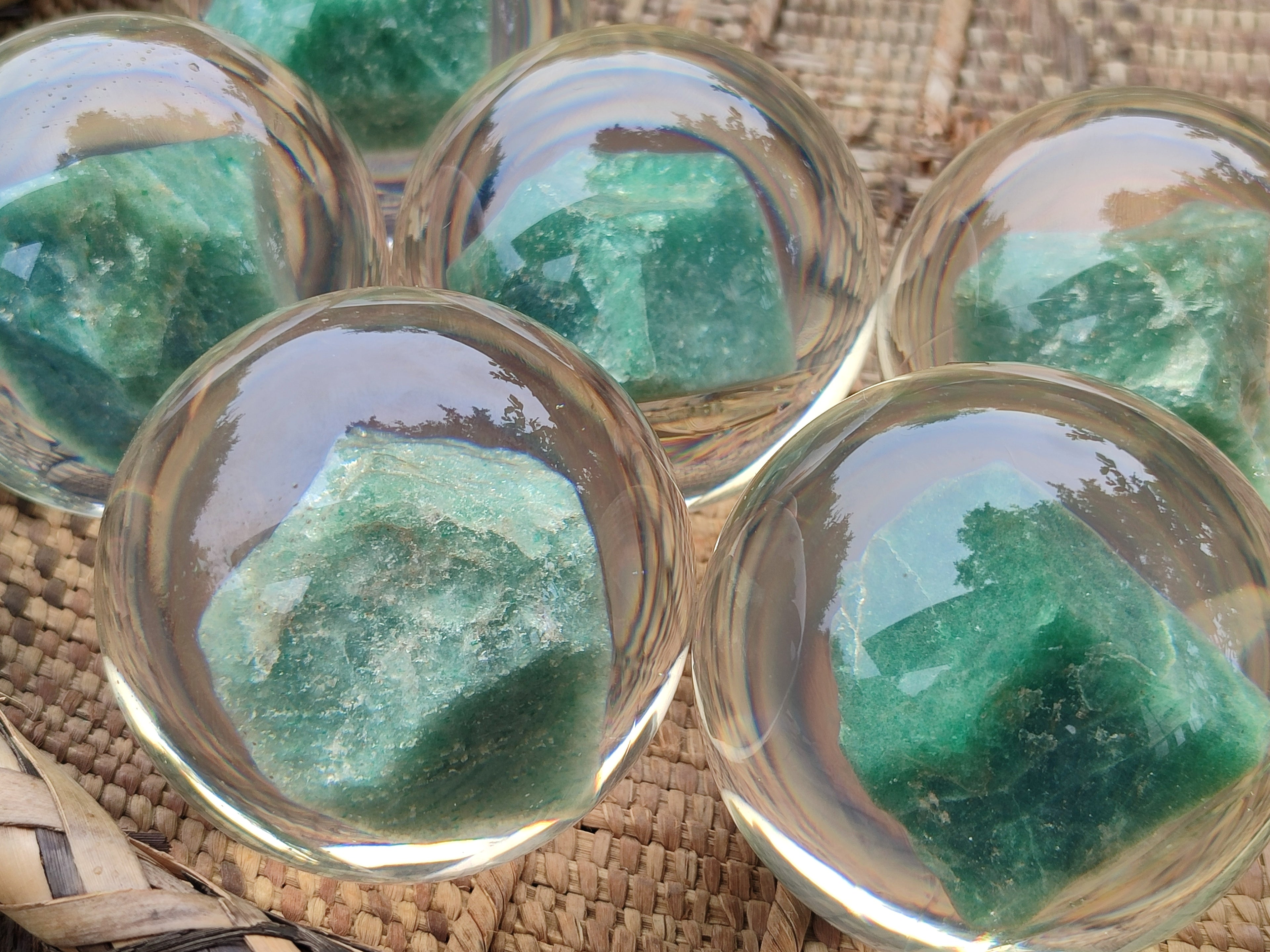 Polished Aventurine in PVC Resin Spheres - sold per item - From Zimbabwe - Toprock Gemstones and Minerals 