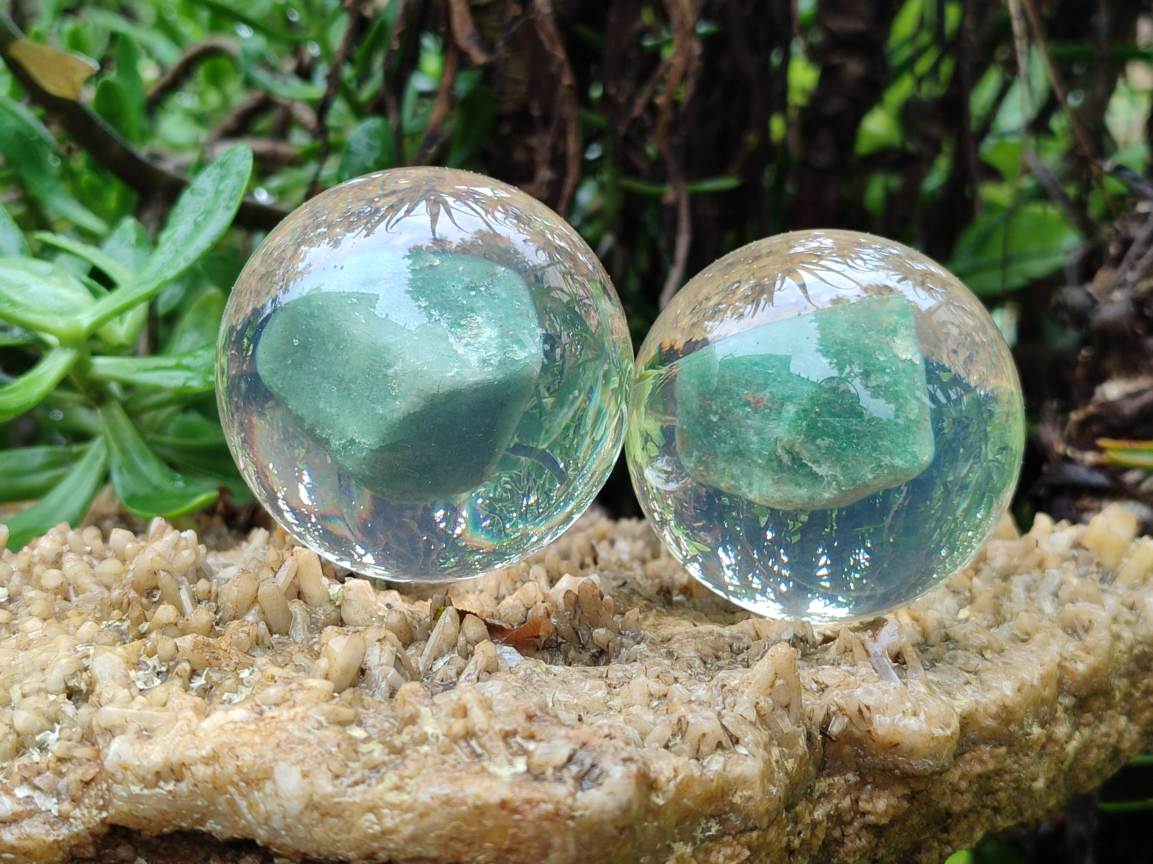 Polished Aventurine in PVC Resin Spheres - sold per item - From Zimbabwe - Toprock Gemstones and Minerals 