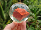 Polished Red Jasper cobbed piece in PVC Resin Sphere - sold per item - From South Africa - Toprock Gemstones and Minerals 