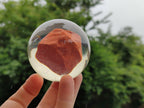 Polished Red Jasper cobbed piece in PVC Resin Sphere - sold per item - From South Africa - Toprock Gemstones and Minerals 