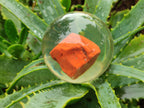 Polished Red Jasper cobbed piece in PVC Resin Sphere - sold per item - From South Africa - Toprock Gemstones and Minerals 
