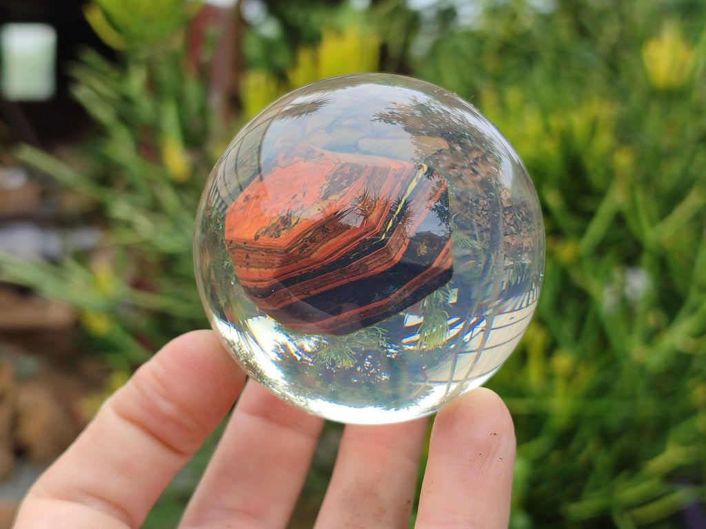 Polished Tiger Iron Jasper in PVC Resin Spheres - sold per item - From Australia - Toprock Gemstones and Minerals 