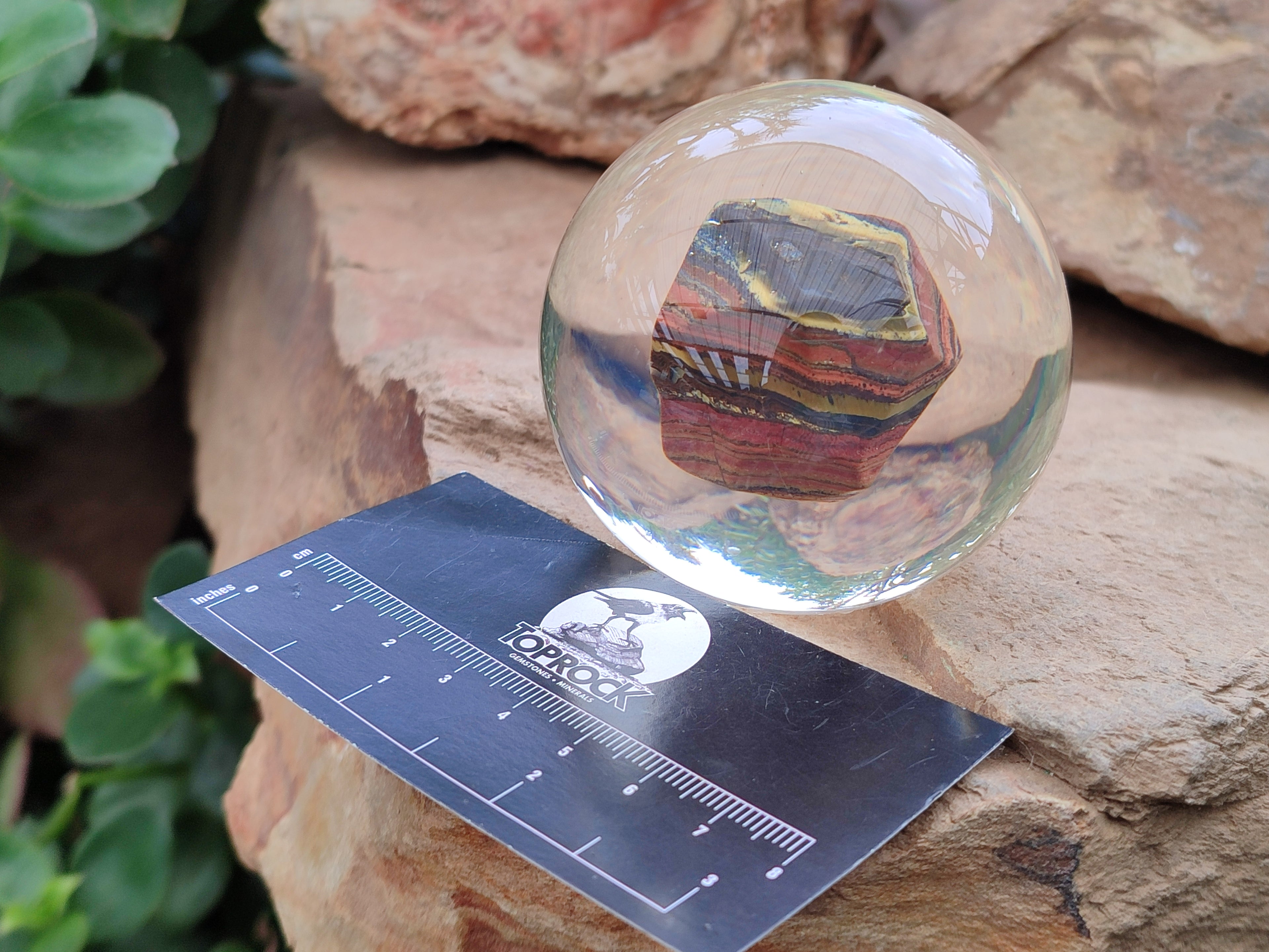 Polished Tiger Iron Jasper in PVC Resin Spheres - sold per item - From Australia - Toprock Gemstones and Minerals 