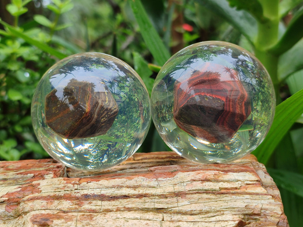 Polished Tiger Iron Jasper in PVC Resin Spheres - sold per item - From Australia - Toprock Gemstones and Minerals 