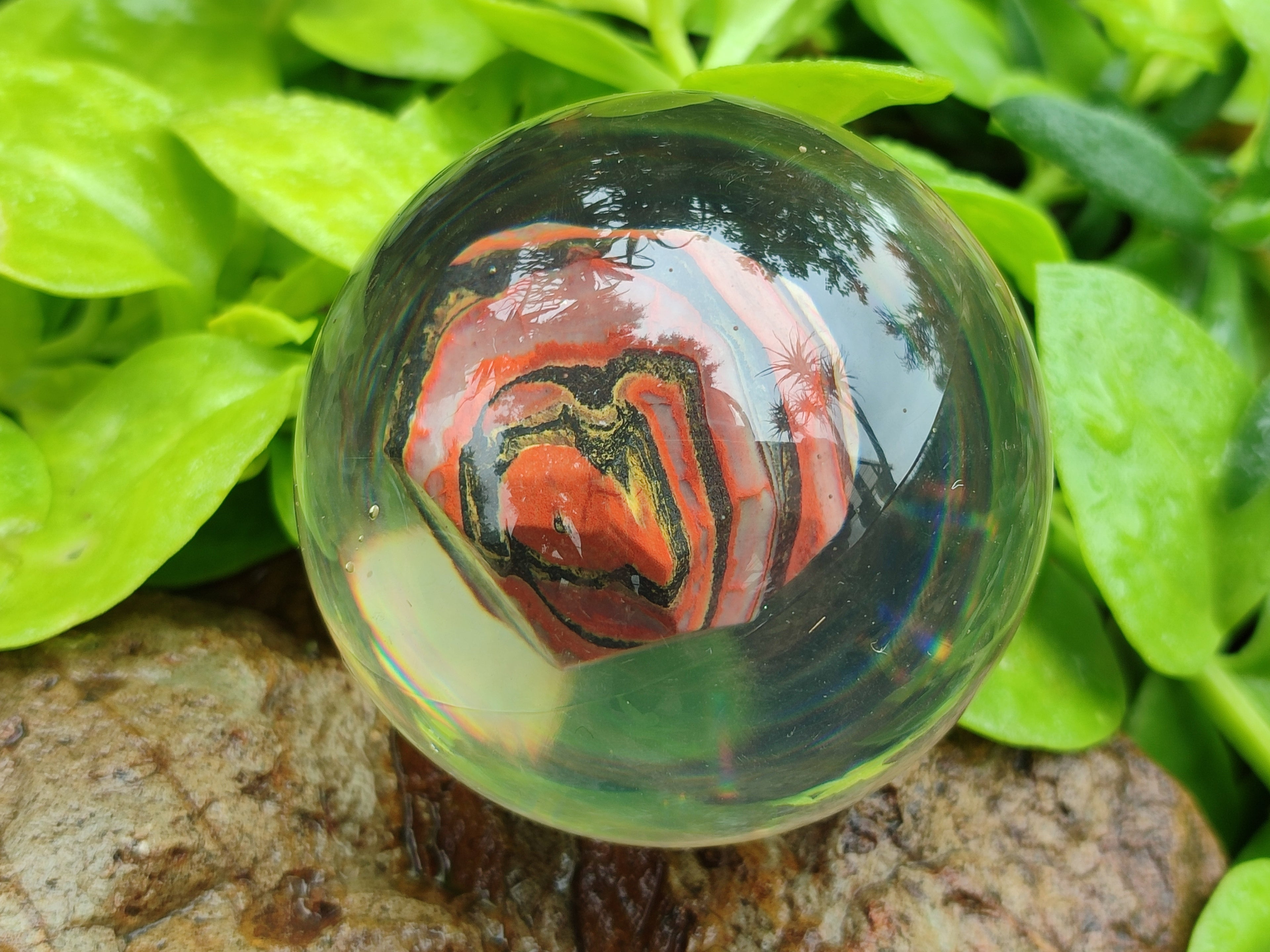 Polished Tiger Iron Jasper in PVC Resin Spheres - sold per item - From Australia - Toprock Gemstones and Minerals 