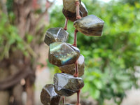 Polished Labradorite Free Form Beaded Necklace - Sold Per Item - From Madagascar - Toprock Gemstones and Minerals 
