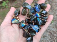 Polished Labradorite Free Form Beaded Necklace - Sold Per Item - From Madagascar - Toprock Gemstones and Minerals 