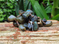 Polished Labradorite Free Form Beaded Necklace - Sold Per Item - From Madagascar - Toprock Gemstones and Minerals 