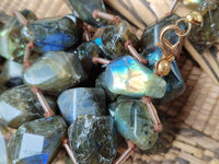Polished Labradorite Free Form Beaded Necklace - Sold Per Item - From Madagascar - Toprock Gemstones and Minerals 