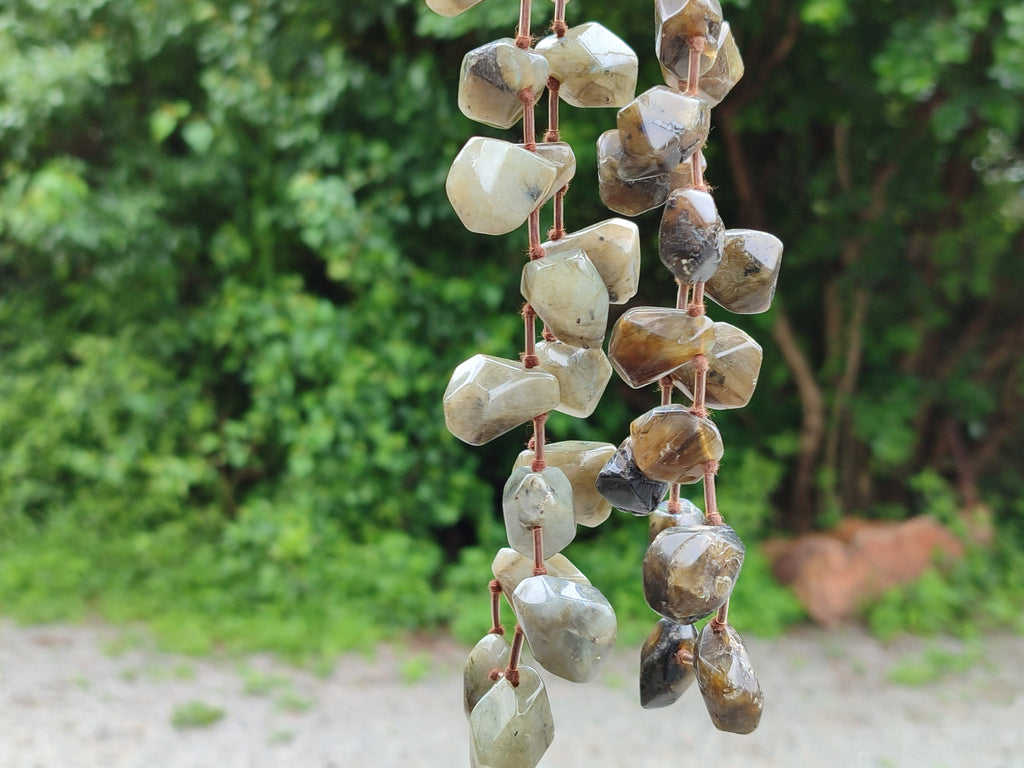 Polished Labradorite Free Form Beaded Necklace - Sold Per Item - From Madagascar - Toprock Gemstones and Minerals 