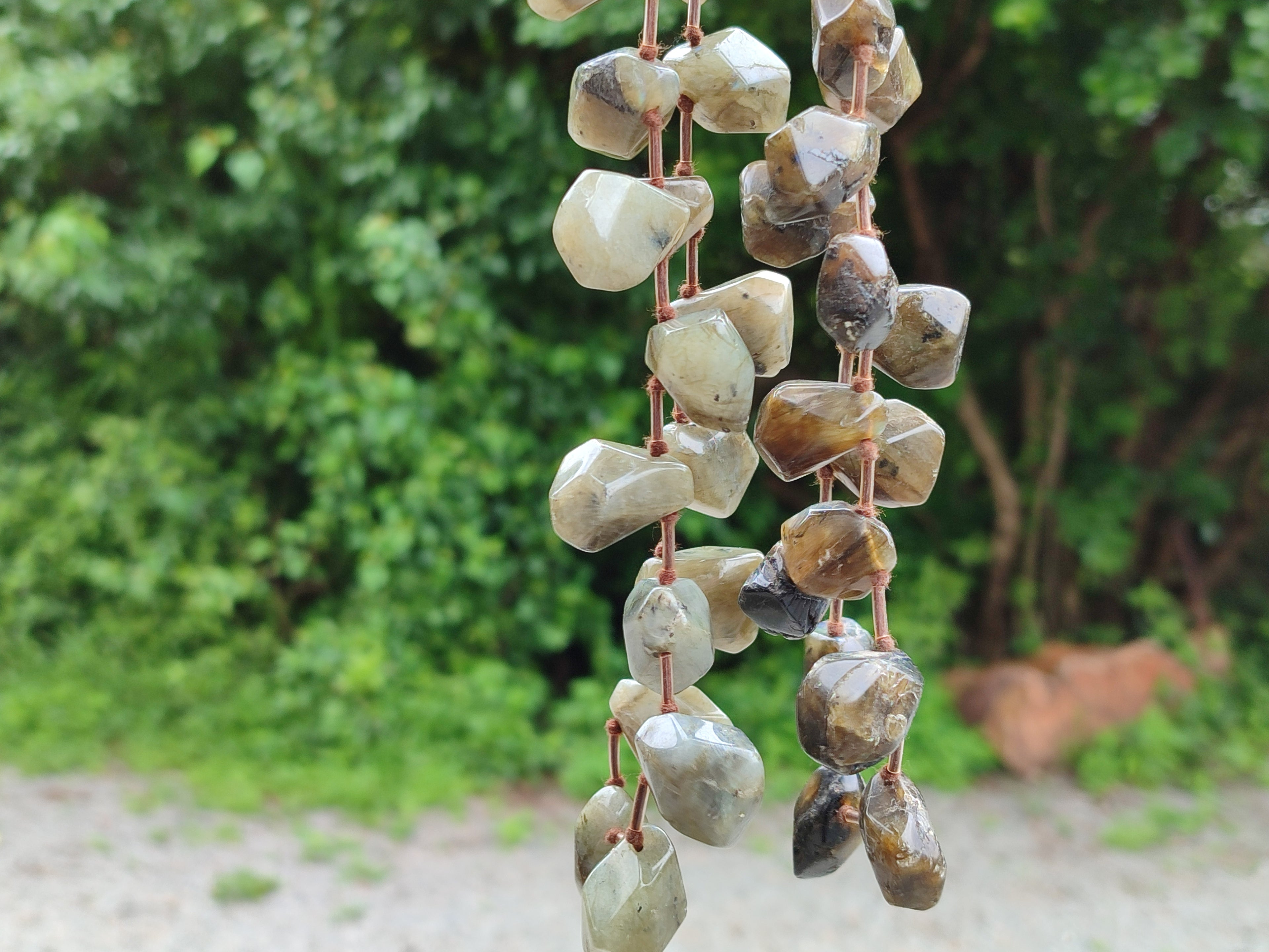 Polished Labradorite Free Form Beaded Necklace - Sold Per Item - From Madagascar - Toprock Gemstones and Minerals 