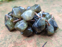 Polished Labradorite Free Form Beaded Necklace - Sold Per Item - From Madagascar - Toprock Gemstones and Minerals 