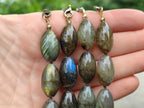 Polished Selected Flash Labradorite Oval Shaped Beaded Necklace - Sold Per Item - From Madagascar - Toprock Gemstones and Minerals 