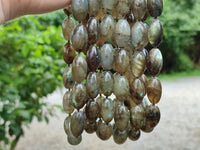 Polished Selected Flash Labradorite Oval Shaped Beaded Necklace - Sold Per Item - From Madagascar - Toprock Gemstones and Minerals 