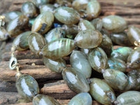 Polished Selected Flash Labradorite Oval Shaped Beaded Necklace - Sold Per Item - From Madagascar - Toprock Gemstones and Minerals 