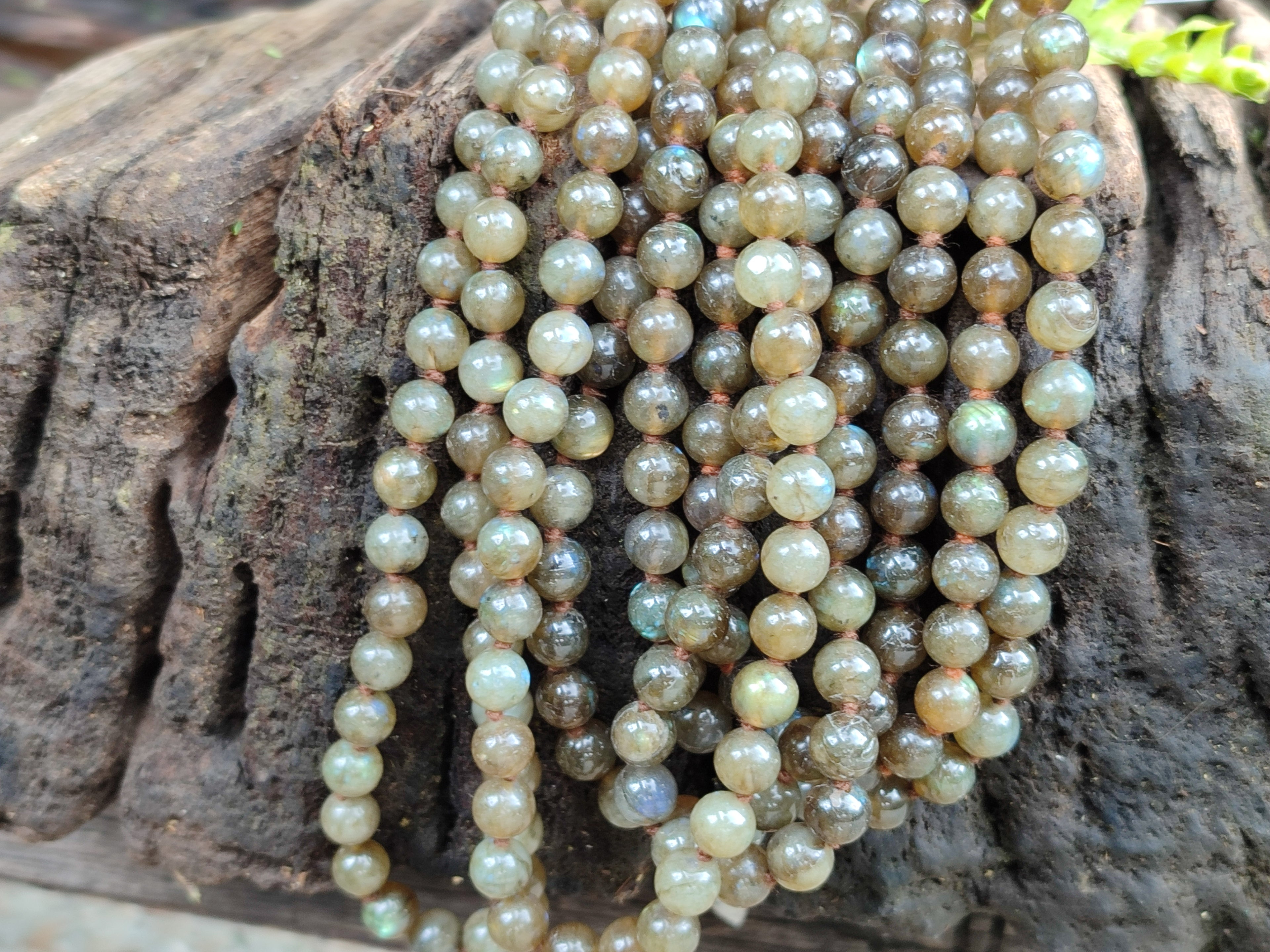 Polished Labradorite Round Shaped Beaded Necklace - Sold Per Item - From Madagascar - Toprock Gemstones and Minerals 