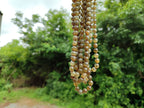 Polished Labradorite Round Shaped Beaded Necklace - Sold Per Item - From Madagascar - Toprock Gemstones and Minerals 