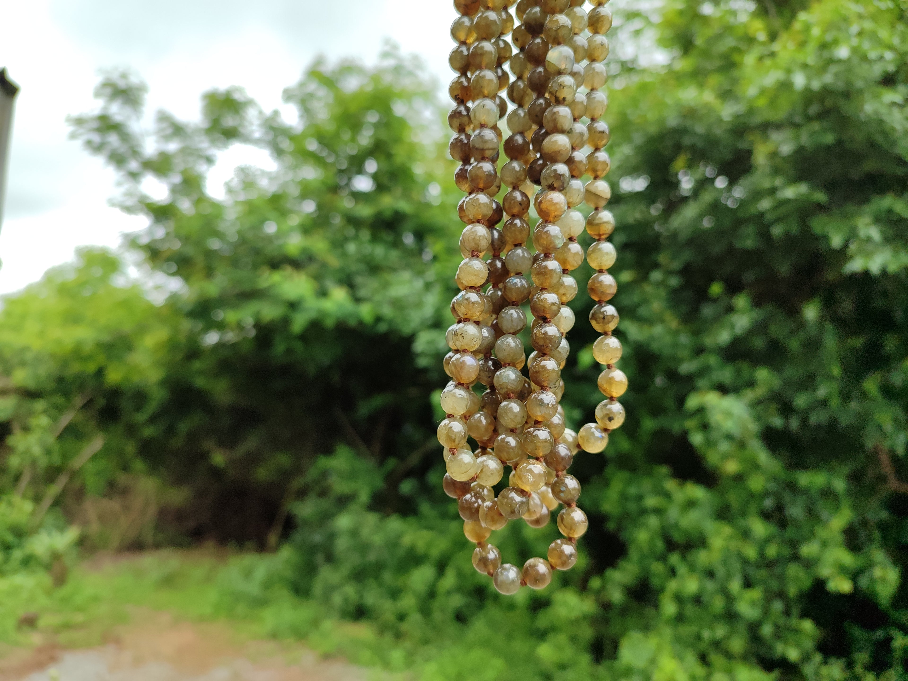 Polished Labradorite Round Shaped Beaded Necklace - Sold Per Item - From Madagascar - Toprock Gemstones and Minerals 