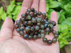 Polished Labradorite Round Shaped Beaded Necklace - Sold Per Item - From Madagascar - Toprock Gemstones and Minerals 