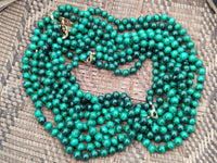 Polished Malachite Ball Shaped 8 mm Beaded Necklace - Sold Per Item- From Congo - Toprock Gemstones and Minerals 