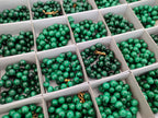 Polished Malachite Ball Shaped 8 mm Beaded Necklace - Sold Per Item- From Congo - Toprock Gemstones and Minerals 