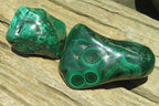 Polished Flower Banded Malachite Free Forms x 6 From Congo - Toprock Gemstones and Minerals 