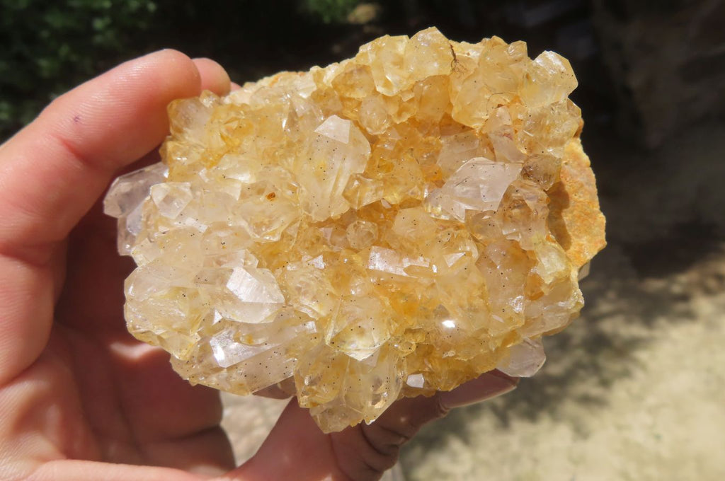 Natural Limonite Quartz Clusters x 6 From Solwezi, Zambia - Toprock Gemstones and Minerals 