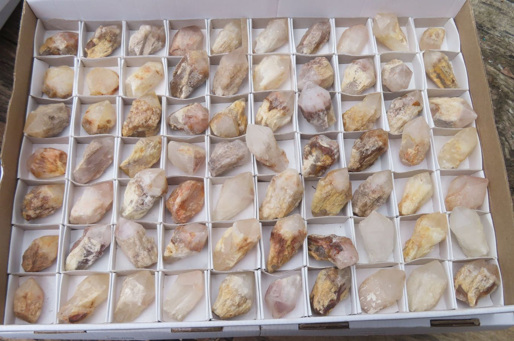 Natural Pineapple Candle Quartz Crystals x 70 From Antsirabe, Madagascar - Toprock Gemstones and Minerals 