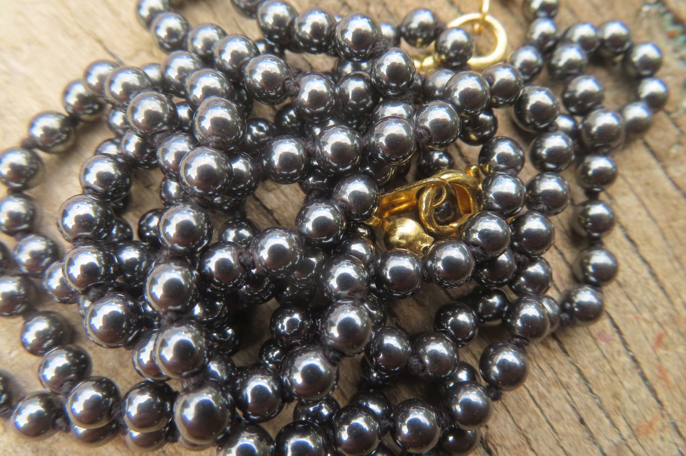 Polished Hematite Beaded Necklace - Sold Per Item - From Southern Africa - Toprock Gemstones and Minerals 