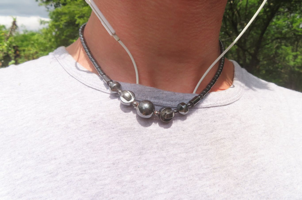 Polished Hematite Beaded Necklace - Sold Per Item - From Southern Africa - Toprock Gemstones and Minerals 
