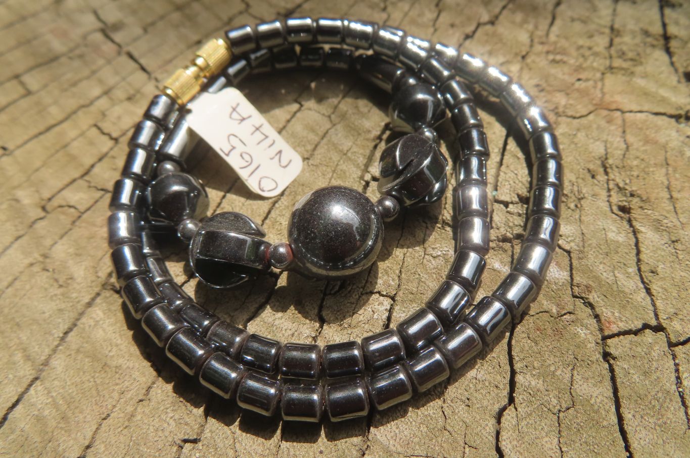 Polished Hematite Beaded Necklace - Sold Per Item - From Southern Africa - Toprock Gemstones and Minerals 