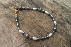 Polished Hematite and Freshwater Pearl Beaded Bracelet- Sold Per Item - From Southern Africa - Toprock Gemstones and Minerals 