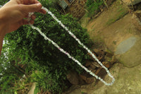 Polished Watermelon Fluorite Beaded Tumble Chip Necklace - Sold Per Item - From Namibia - Toprock Gemstones and Minerals 
