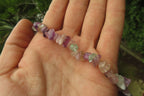 Polished Watermelon Fluorite Beaded Tumble Chip Necklace - Sold Per Item - From Namibia - Toprock Gemstones and Minerals 