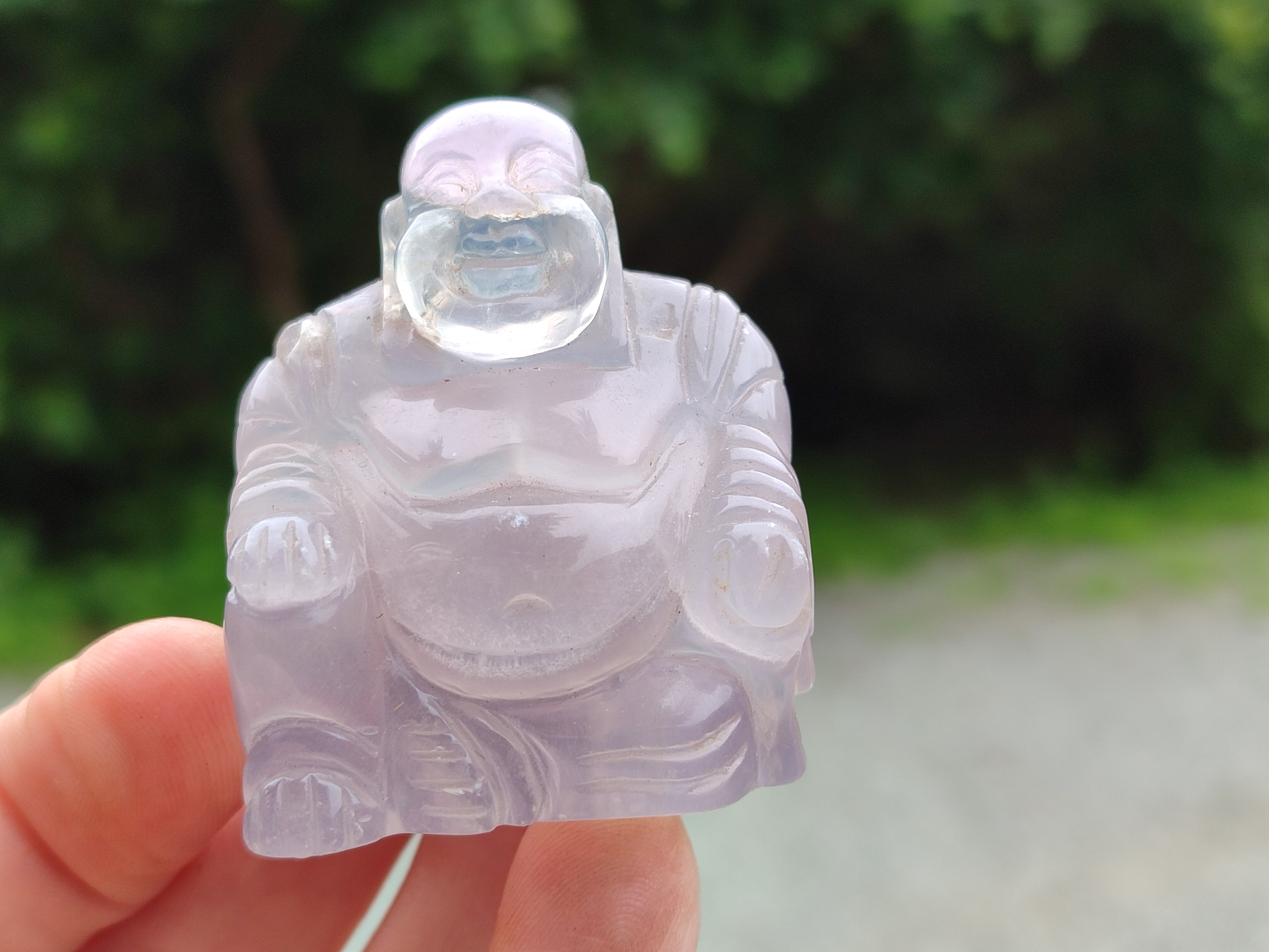 Polished Mini Rainbow Fluorite Buddha Carvings - sold per item - From Uis, Namibia - Toprock Gemstones and Minerals 