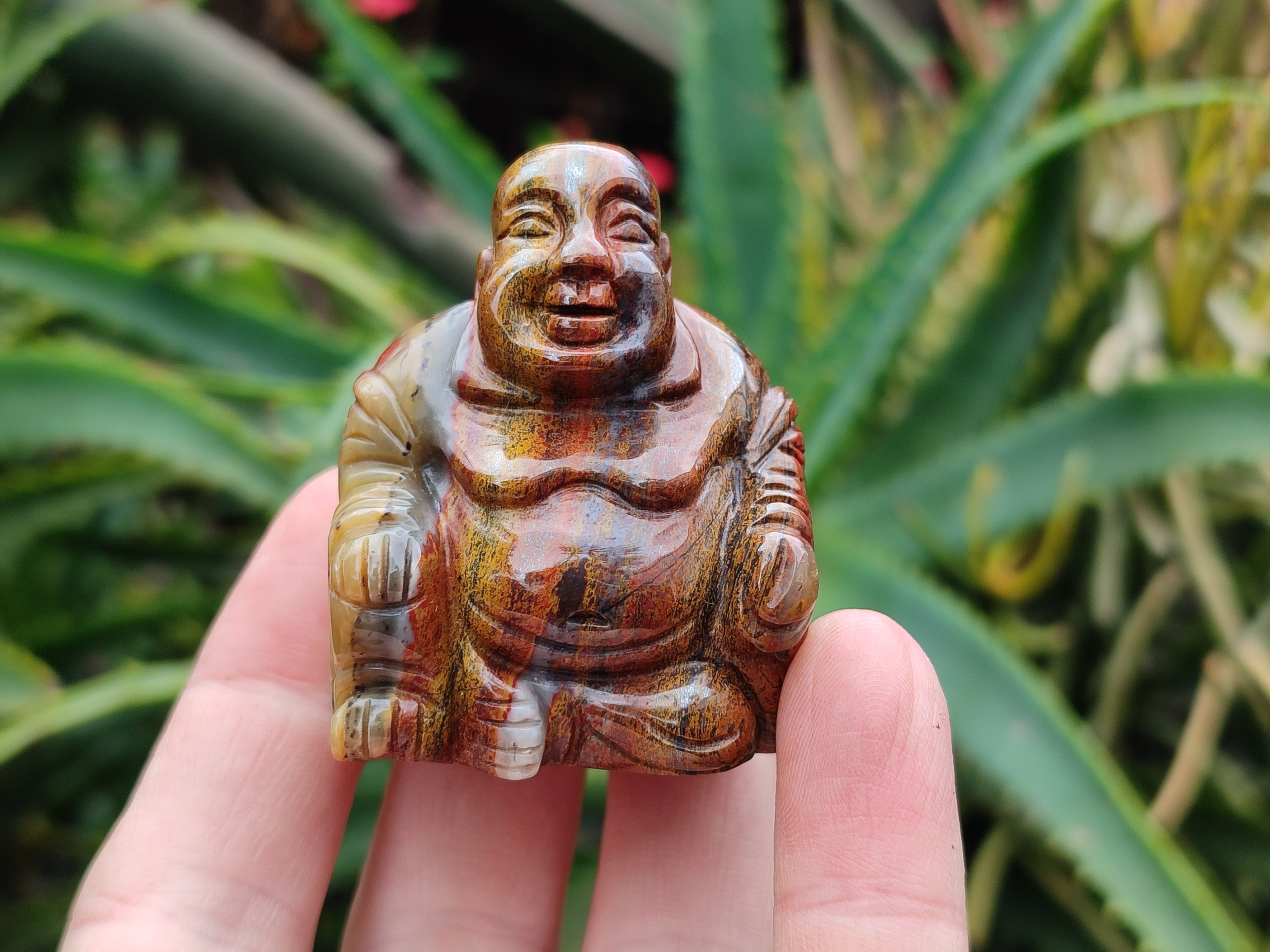 Polished Mini Banded Tiger Iron Jasper Buddha Carvings - sold per item - From Australia - Toprock Gemstones and Minerals 