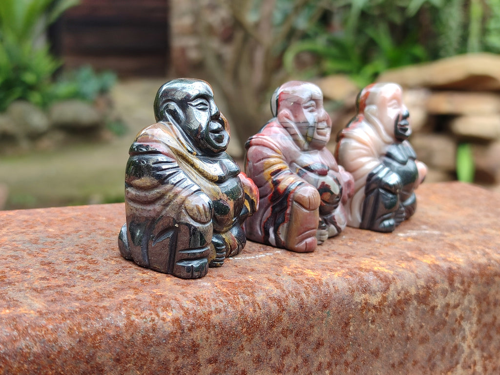 Polished Mini Banded Tiger Iron Jasper Buddha Carvings - sold per item - From Australia - Toprock Gemstones and Minerals 