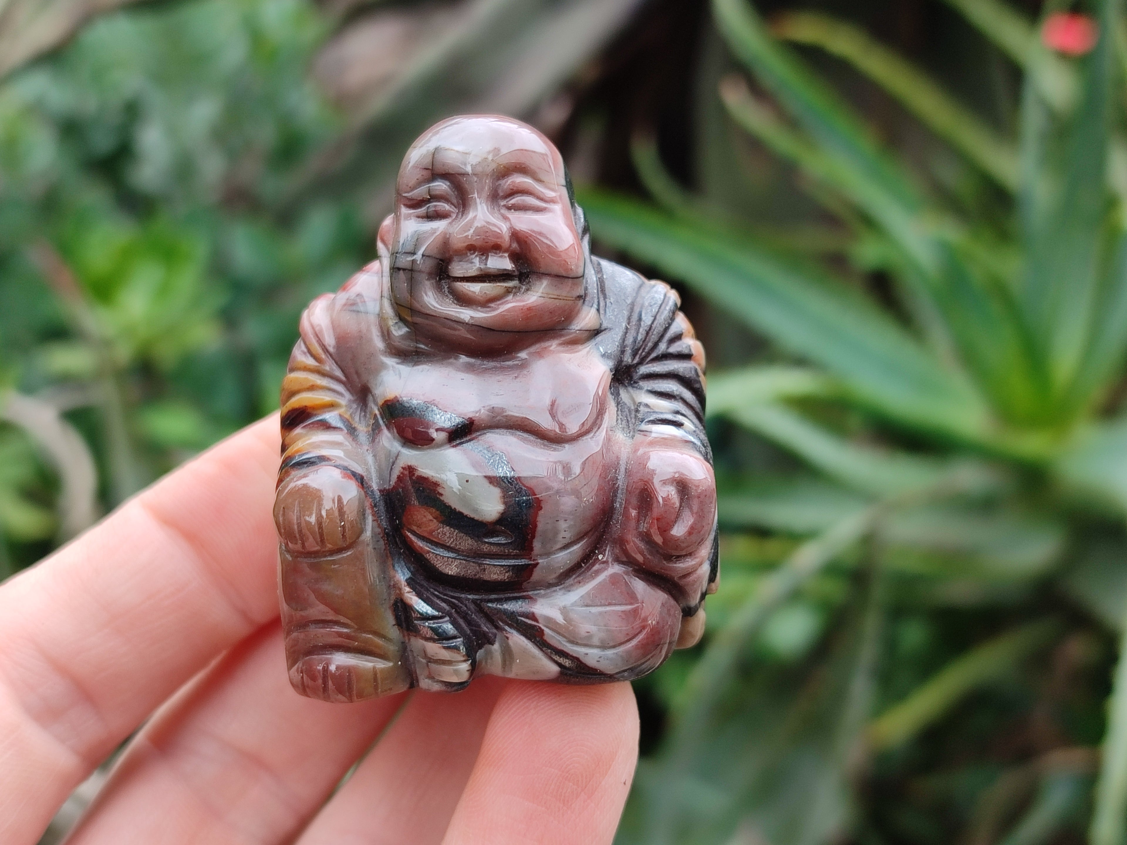 Polished Mini Banded Tiger Iron Jasper Buddha Carvings - sold per item - From Australia - Toprock Gemstones and Minerals 