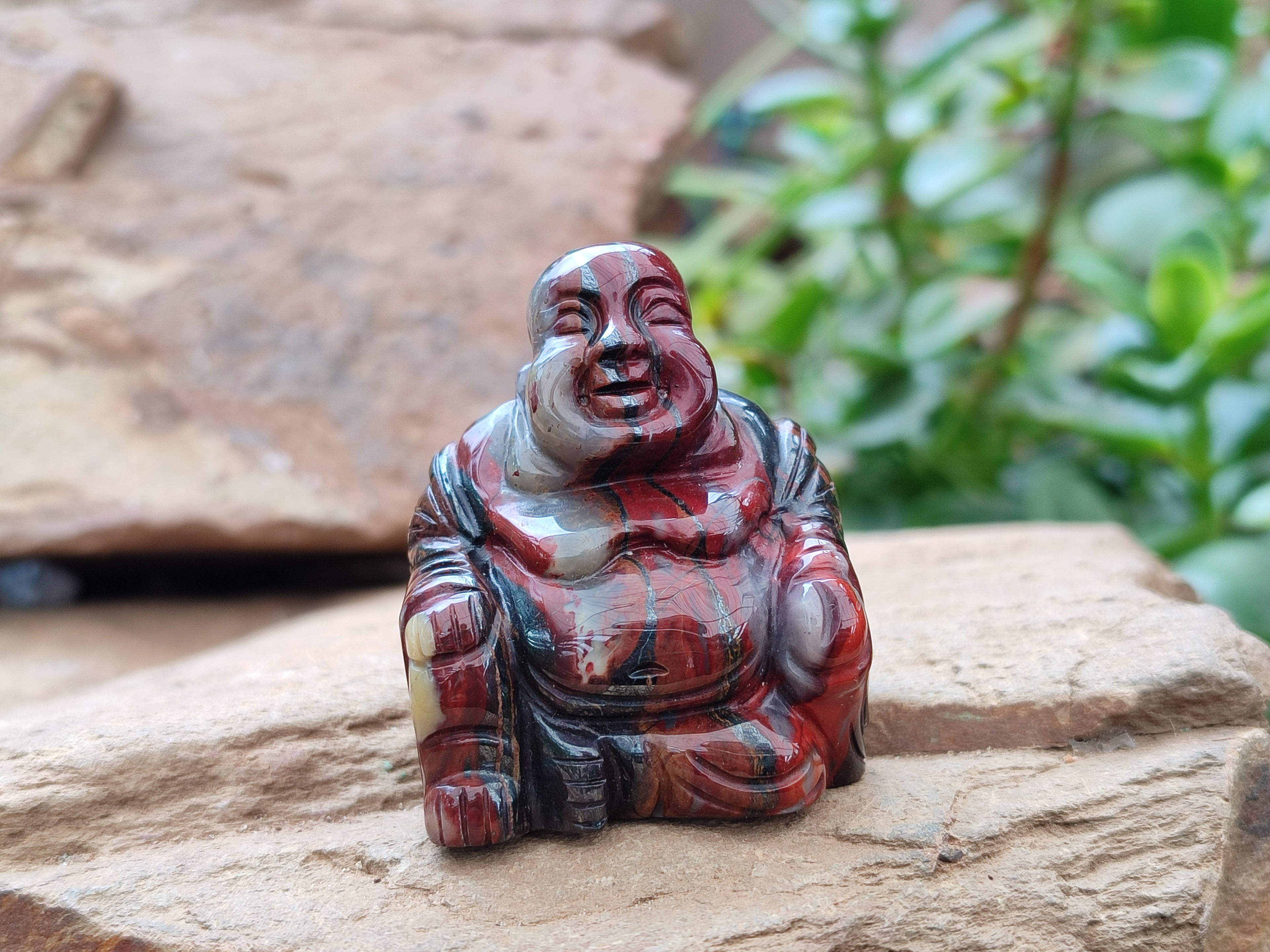 Polished Mini Banded Tiger Iron Jasper Buddha Carvings - sold per item - From Australia - Toprock Gemstones and Minerals 
