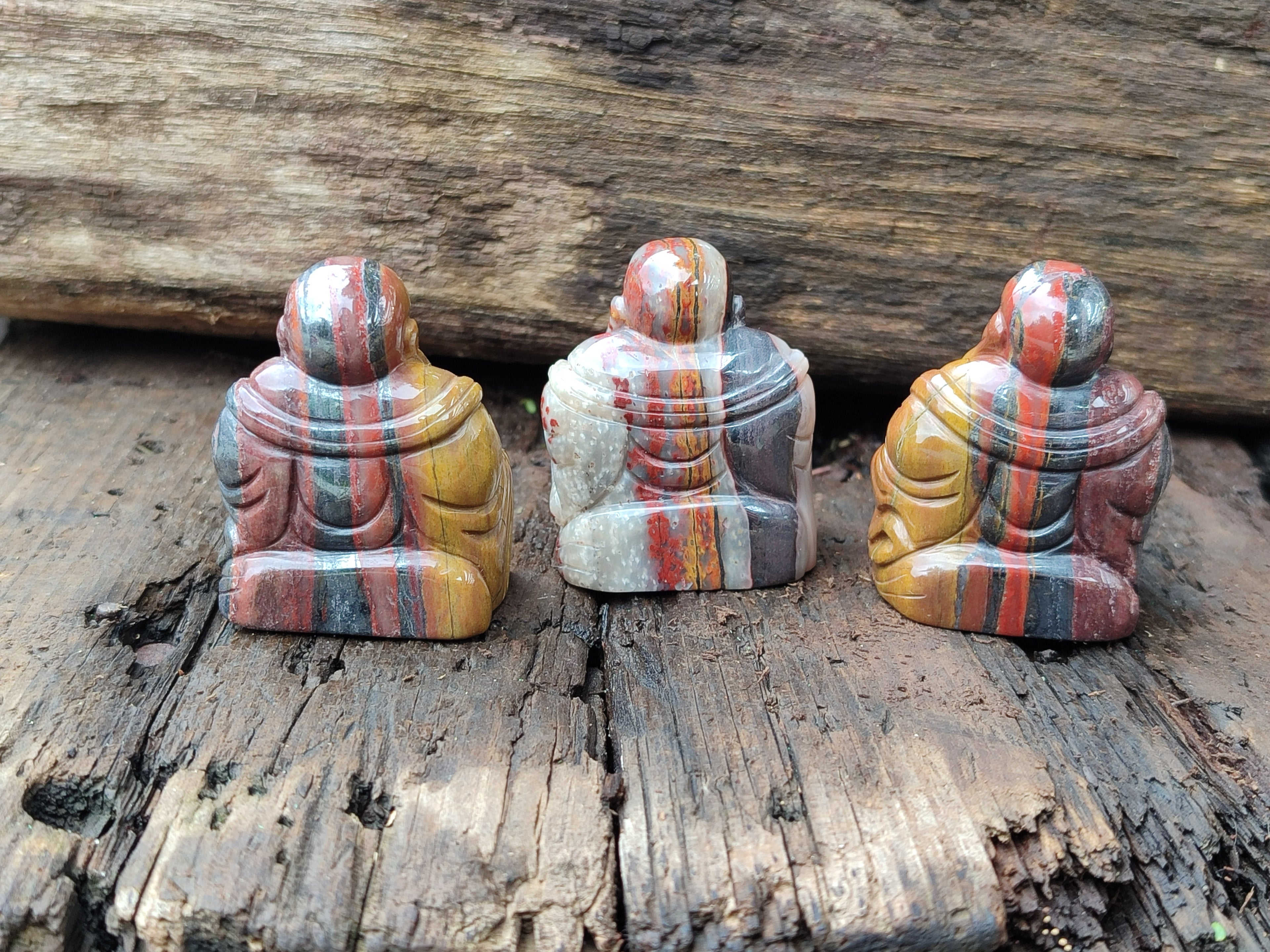 Polished Mini Banded Tiger Iron Jasper Buddha Carvings - sold per item - From Australia - Toprock Gemstones and Minerals 