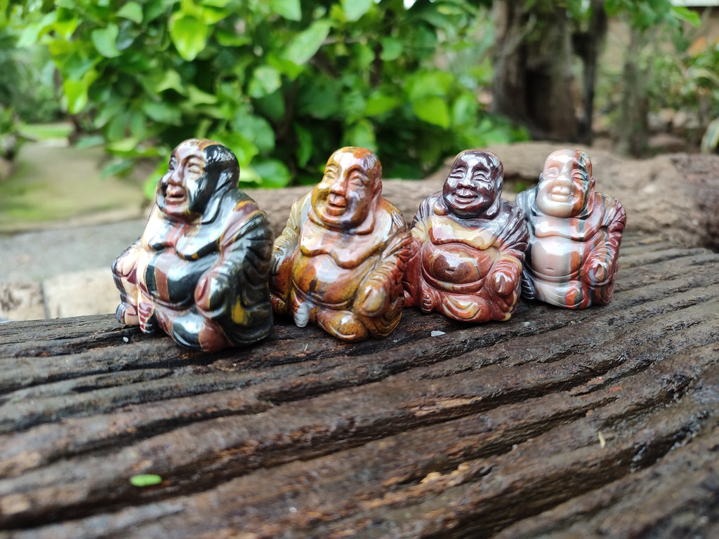 Polished Mini Banded Tiger Iron Jasper Buddha Carvings - sold per item - From Australia - Toprock Gemstones and Minerals 