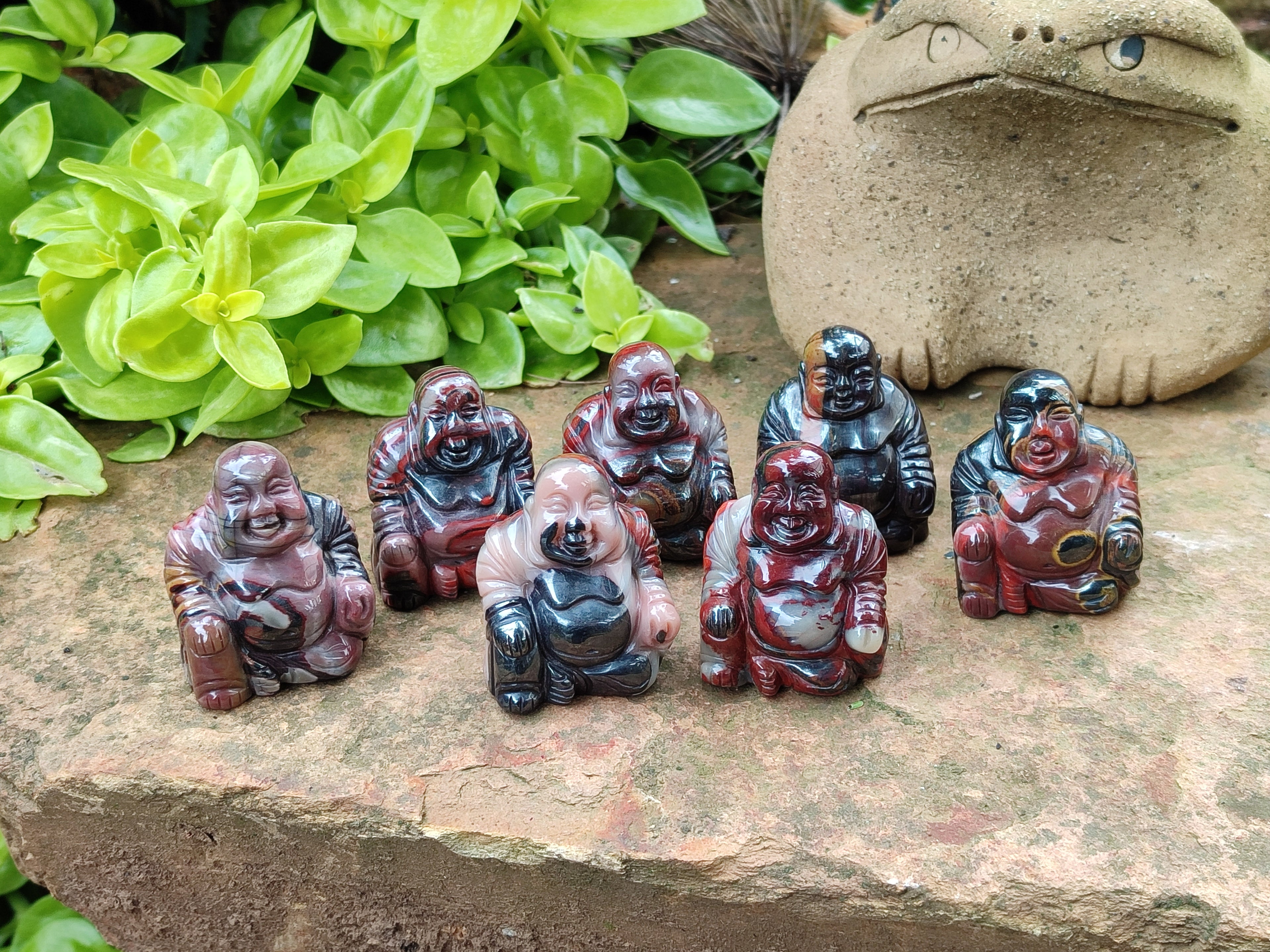 Polished Mini Banded Tiger Iron Jasper Buddha Carvings - sold per item - From Australia - Toprock Gemstones and Minerals 